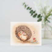 Hedgehog Yum! Postcard (Standing Front)