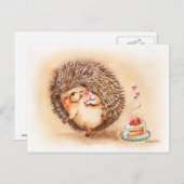 Hedgehog Yum! Postcard (Front/Back)
