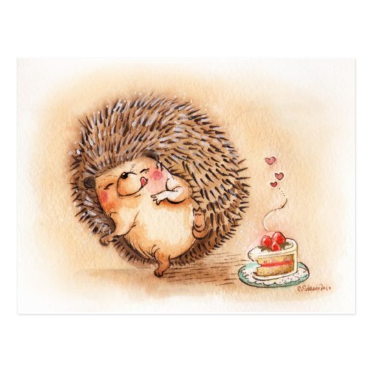 Hedgehog YUM! Postcard