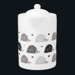 Hedgehogs and Hearts<br><div class="desc">Cute hedgehog and heart pattern. Grey, brown and white.</div>