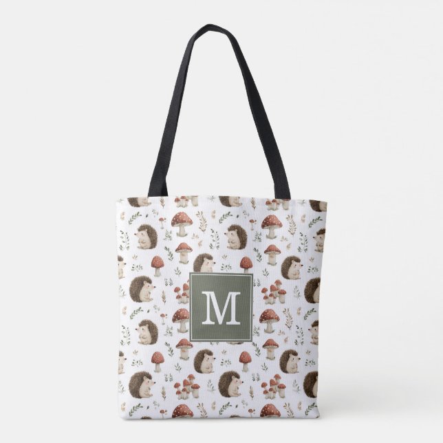 Hedgehogs and Mushrooms Tote Bag (Back)