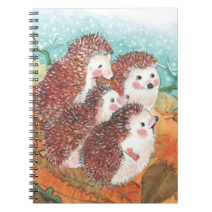 Hedgehogs Illustration  Notebook