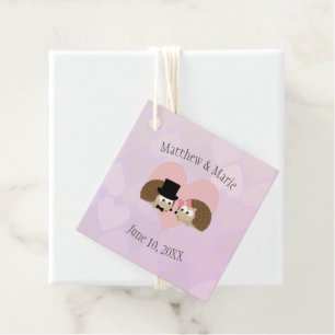 Hedgehogs in Love Favour Tags