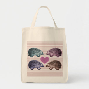 Hedgehogs in Love - Four Adorable Hedgehogs Tote Bag