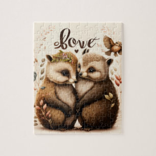  hedgehogs in love   jigsaw puzzle