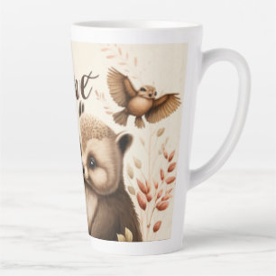 Hedgehogs in love     latte mug