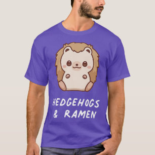 Hedgehogs & Ramen Cute Aesthetic Lover Owner 164 T-Shirt