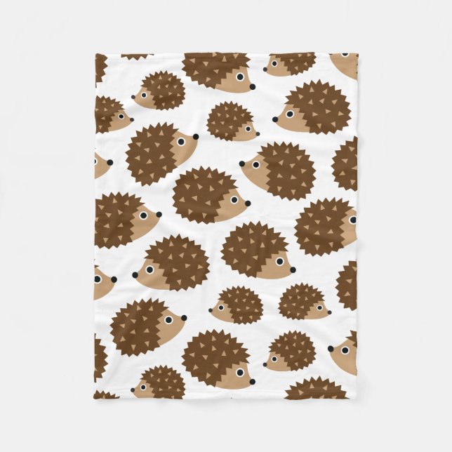 Hedgehogs seamless pattern (ver.6) fleece blanket (Front)