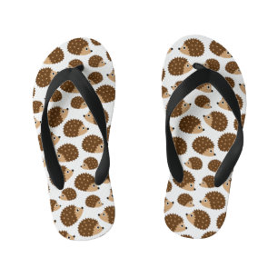 Hedgehogs seamless pattern (ver.6) kid's flip flops
