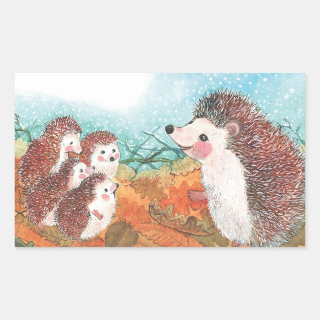Hedgehogs talking to each other Illustration  Sticker (Front)
