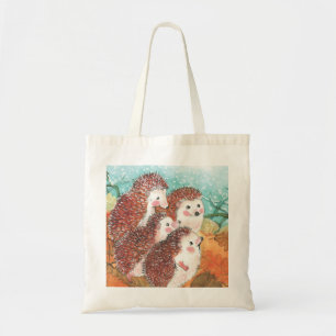 Hedgehogs talking to each other Illustration   Tote Bag