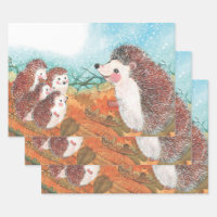 Hedgehogs talking to each other Illustration