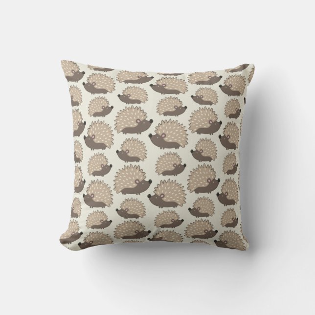 Hedgehogs Throw Pillow (Front)