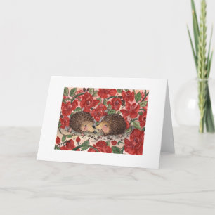 Hedgehogs' Valentine Card