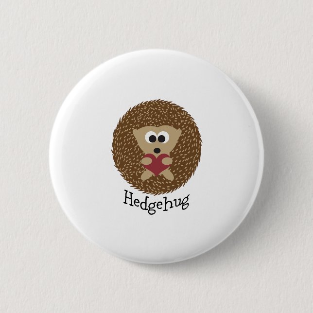 Hedgehug Hedgehog 2 Inch Round Button (Front)