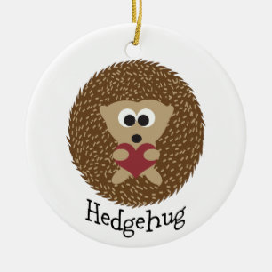 Hedgehug Hedgehog Ceramic Ornament