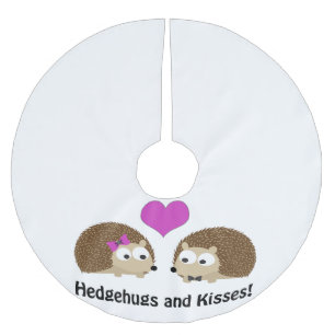 Hedgehugs and Kisses Hedgehog Love Brushed Polyester Tree Skirt