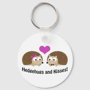Hedgehugs and Kisses hedgehog love Keychain