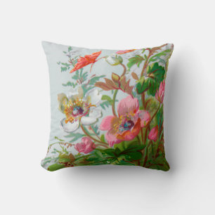 Hedgerow Garden with Quote Throw Pillow