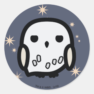 Hedwig Cartoon Character Art Classic Round Sticker