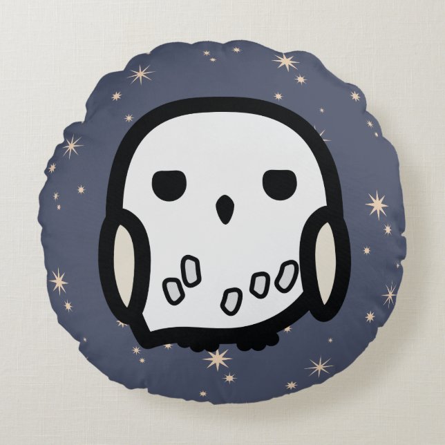 Hedwig Cartoon Character Art Round Pillow (Front)