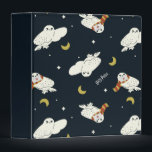 Hedwig Nighttime Moonlight Pattern Binder<br><div class="desc">Add a touch of whimsical wizarding charm with this adorable Hedwig the snowy owl pattern design. Featuring repeating illustrations of Hedwig soaring beneath crescent moons and twinkling stars, this playful all-over print captures the magic of nighttime deliveries from the Owl Post. Some Hedwigs are bundled up in cozy Gryffindor house-colored...</div>