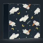 Hedwig Nighttime Moonlight Pattern Binder<br><div class="desc">Add a touch of whimsical wizarding charm with this adorable Hedwig the snowy owl pattern design. Featuring repeating illustrations of Hedwig soaring beneath crescent moons and twinkling stars, this playful all-over print captures the magic of nighttime deliveries from the Owl Post. Some Hedwigs are bundled up in cozy Gryffindor house-colored...</div>