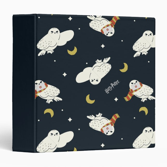 Hedwig Nighttime Moonlight Pattern Binder (Front/Spine)