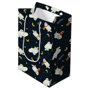Hedwig Nighttime Moonlight Pattern Medium Gift Bag