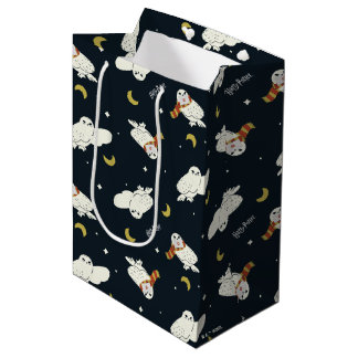 Hedwig Nighttime Moonlight Pattern Medium Gift Bag