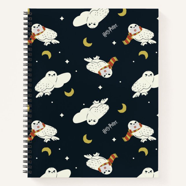 Hedwig Nighttime Moonlight Pattern Notebook (Front)