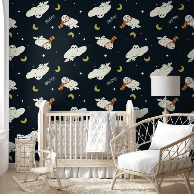 Hedwig Nighttime Moonlight Pattern Wallpaper (Kids)