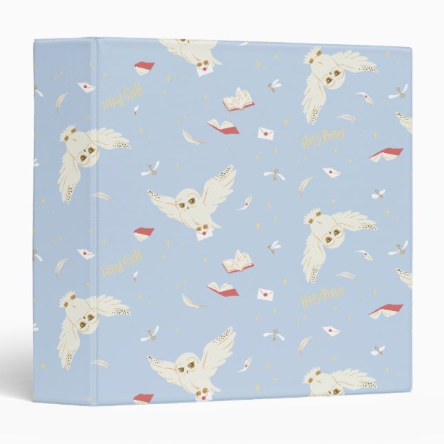 Hedwig Owl Post Letters and Books Pattern Binder (Front/Spine)