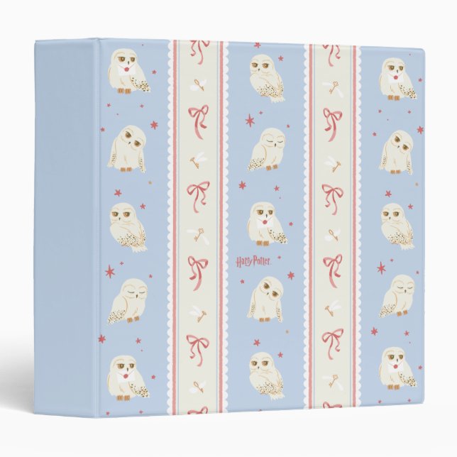 Hedwig Owl Post Stripe Pattern Binder (Front/Spine)