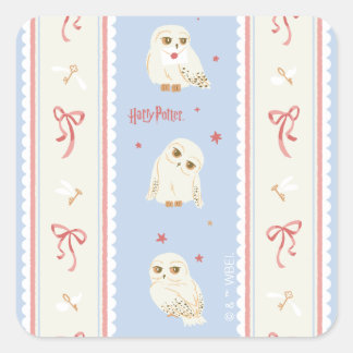 Hedwig Owl Post Stripe Pattern Square Sticker