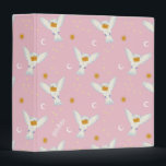 Hedwig Pink Solstice Pattern Binder<br><div class="desc">Sweet, celestial, and full of wizarding charm, this enchanting Hedwig pattern design brings a dreamy touch of magic to any product. Featuring graceful Hedwigs delivering golden-sealed letters, this whimsical print is scattered with crescent moons, glowing suns, and delicate constellation details across a soft blush background. The light pastel palette and...</div>