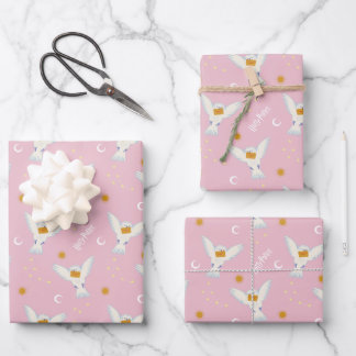 Hedwig Pink Solstice Pattern Wrapping Paper Sheet
