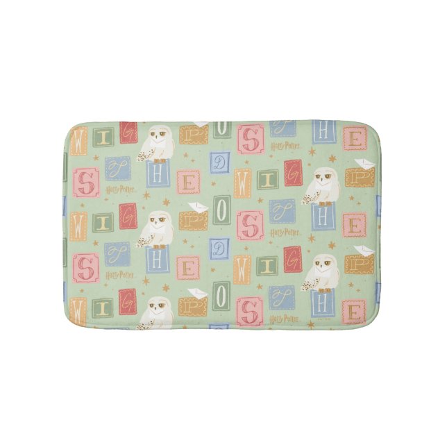 Hedwig Post Letter Block Pattern Bath Mat (Front)