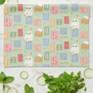Hedwig Post Letter Block Pattern Kitchen Towel