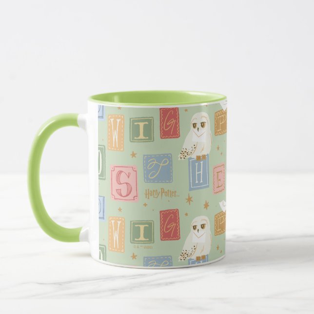 Hedwig Post Letter Block Pattern Mug (Left)