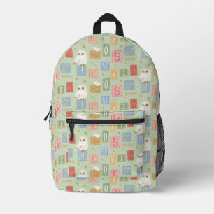 Hedwig Post Letter Block Pattern Printed Backpack