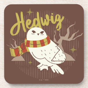 Hedwig Whimsical Forest Drawing Coaster