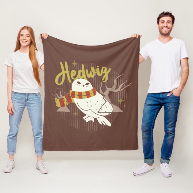 Hedwig Whimsical Forest Drawing Fleece Blanket (In Situ)