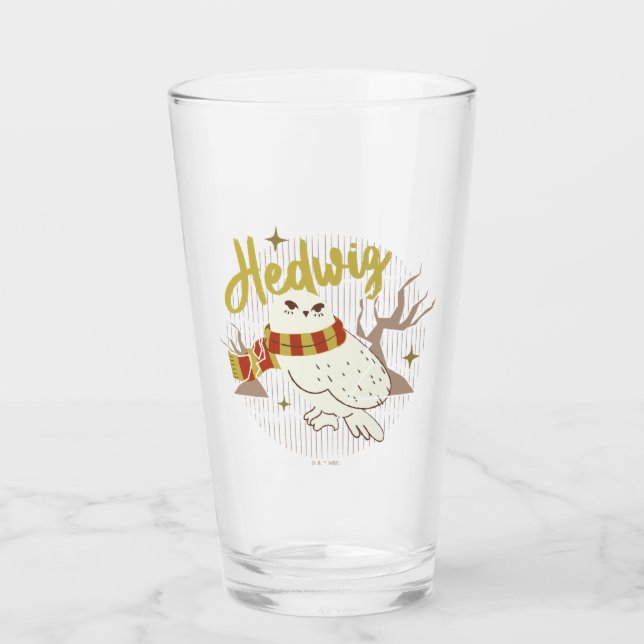 Hedwig Whimsical Forest Drawing Glass (Front)
