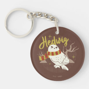 Hedwig Whimsical Forest Drawing Keychain
