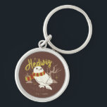 Hedwig Whimsical Forest Drawing Keychain<br><div class="desc">Show your house spirit in the coziest way with this charming Hedwig™ design. Featuring the beloved snowy owl bundled up in a warm Gryffindor house-colored scarf, this playful illustration captures the magic and loyalty of Harry Potter’s trusted companion. Set against a whimsical woodland backdrop with subtle sparkling accents, the hand-drawn...</div>