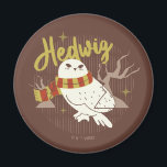 Hedwig Whimsical Forest Drawing Magnet<br><div class="desc">Show your house spirit in the coziest way with this charming Hedwig™ design. Featuring the beloved snowy owl bundled up in a warm Gryffindor house-colored scarf, this playful illustration captures the magic and loyalty of Harry Potter’s trusted companion. Set against a whimsical woodland backdrop with subtle sparkling accents, the hand-drawn...</div>