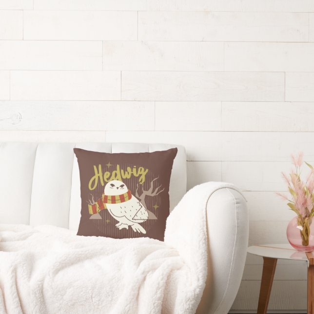 Hedwig Whimsical Forest Drawing Throw Pillow (Couch)