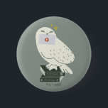 Hedwig With Letter Whimsical Drawing 2 Inch Round Button<br><div class="desc">Deliver a little magic with this charming Hedwig illustration inspired by the wizarding world. Perched atop a stack of spellbinding textbooks labeled Potions and Herbology, Hedwig proudly holds a sealed Hogwarts™ letter. The soft, minimalist style and muted tones give this design a cozy, storybook feel, while subtle sparkling accents add...</div>