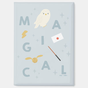 Hedwigh "Magical" Typography Graphic Magnet